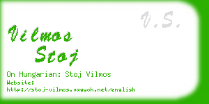 vilmos stoj business card